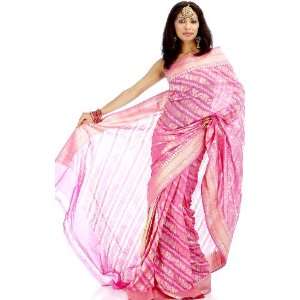   Sari with All Over Golden Thread Weave   Pure Silk 