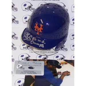 Darryl Strawberry Hand Signed New York Mets Mini Helmet   Autographed 