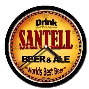  SANTELL beer and ale cerveza wall clock 