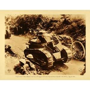  1920 Rotogravure WWI French Tanks Chars dAssaut Military 
