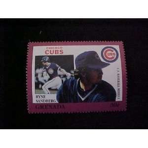  Ryne Sandberg Chicago Cubs Major League in Baseball Stamp 