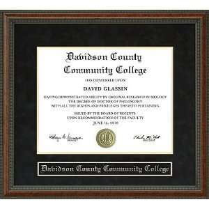  Davidson County Community College Diploma Frame Sports 