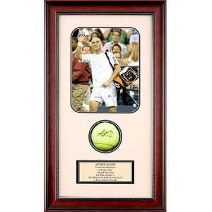 Andre Agassi Autographed Tennis Ball Shadowbox (Authentic 
