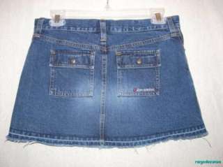 Girls size 14 Abercrombie denim mini skirt jean frayed  