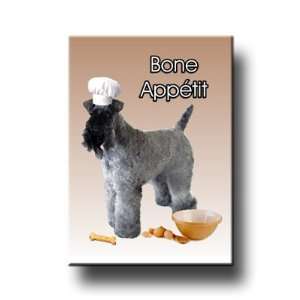  Kerry Blue Terrier Bone Appetit Kitchen Chef Fridge Magnet 