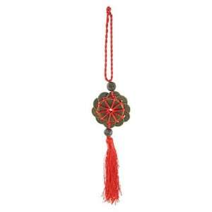  Amico Car Auto Red Tassel 12 Copper Coins Pendant Chinese 