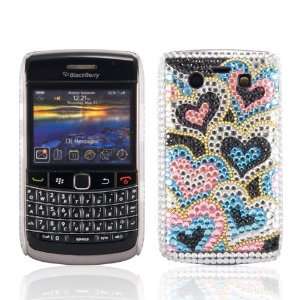  WalkNTalkOnline   Blackberry 9700 Bold Black Hearts Collage 