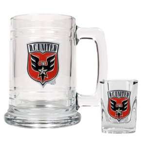 DC United MLS Glass Tankard and Square Shot Glass Set   Primary Team 