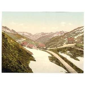  Photochrom Reprint of Fuka Pass, Bernese Oberland 