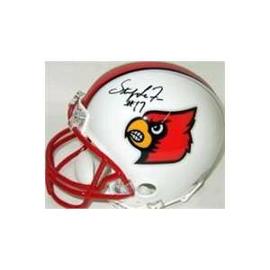 Stefan Lefors autographed Football Mini Helmet (Louisville Cardinals)