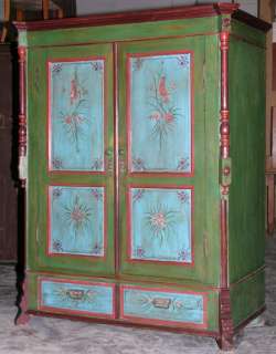 Title/Specific Folk Art Painted Armoire, Russia ca. 1890