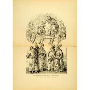  1892 Steel Engraving Alessandro Botticelli Religious Art 
