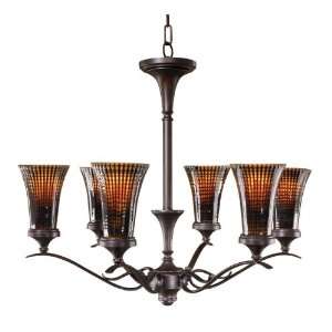 Uttermost 30 Inch Alexander 6 Lt Chandelier Lightly Spice Finish w 