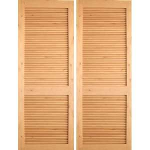 Knotty Alder Louver Double 72x96 (6 0x8 0) Pair of Knotty Alder 