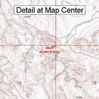 USGS Topographic Quadrangle Map   Allard, Montana (Folded/Waterproof 