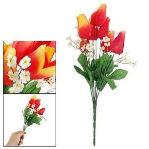   Decorative Artificial Orangered Tulip Flower Bouquet