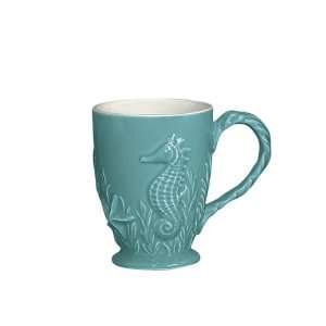  Andrea By Sadek Seahorse Mug  turquoise (set Of 4) Patio 