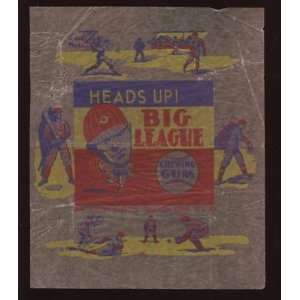 1938 Goudey Heads Up Baseball Wax Wrapper   Sports Memorabilia  
