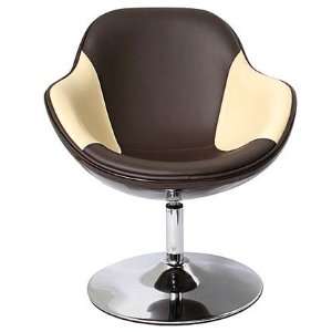  Brown Cream Saddlebrook Lounger Chair