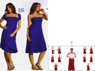   Modal Rayon Jersey Knit ROYAL BLUE Dress 8 way RL407  S,M,L  
