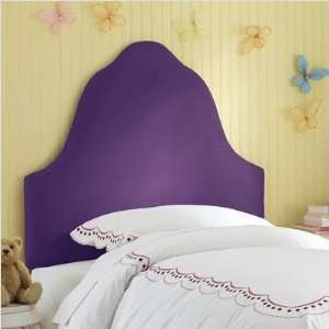    Suede Upholstered Headboard in Purple Size Full 