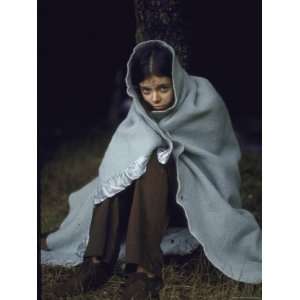 Mary Anthony, Huddled Alone in a Blanket During the Woodstock Music 