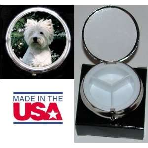  West Highland Terrier Pill Box with Pouch and Gift Box 