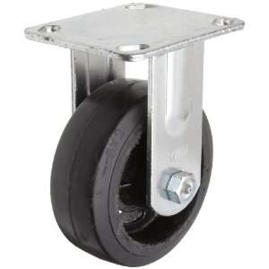 RWM Casters 47 Series Plate Caster, Rigid, Kingpinless, Rubber on Iron 