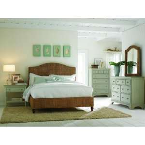  American Drew Ashby Park Banana Leaf Bedroom Set in Sage 