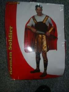 ROMAN SOLDIER FANCY DRESS COSTUME ADULTS SIZE APPROX M/L  