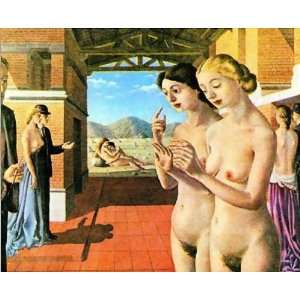  FRAMED oil paintings   Paul Delvaux   24 x 20 inches   The 