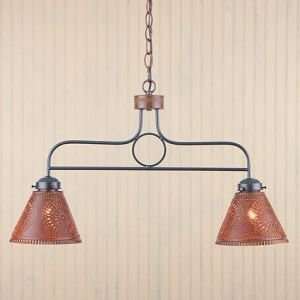  Medium Franklin Hanging Light Chisel Design in Rustic Tin 