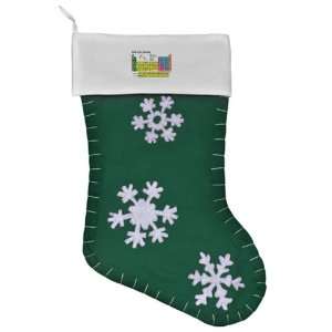   Christmas Stocking Green Periodic Table of Elements 