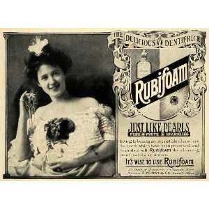  1906 Ad Delicious Dentifrice Rubifoam Just Like Pearls 
