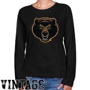  NCAA Baylor Bears Ladies Black Distressed Logo Vintage 