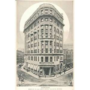 1893 Print Delmonicos Beaver William St. New York City   Original 