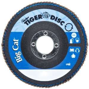 Weiler Big Cat High Density Abrasive Flap Disc, Type 27, Round Hole 