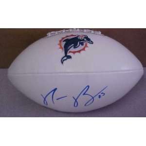 Ronnie Brown Hand Signed Autographed Miami Dolphins Full Size NFL 