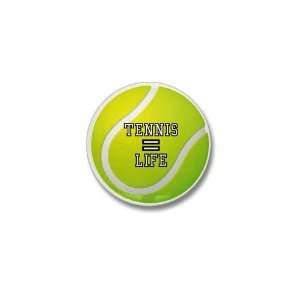  Mini Button Tennis Equals Life 