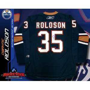  Dwayne Roloson Edmonton Oilers Blue Reebok Premier Jersey 