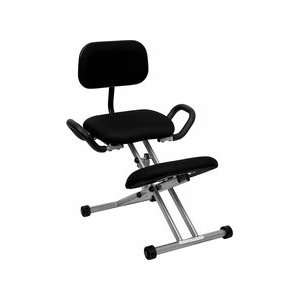  Ergonomic Black Kneeling Chair with Arms