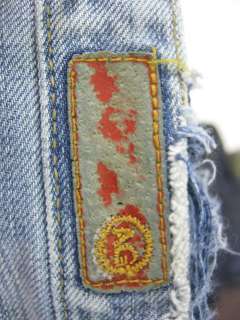 ADRIANO GOLDSCHMIED Denim Tie Dye Destroyed Jeans Sz 25  