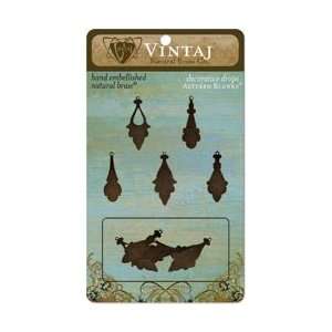  Vintaj Metal Altered Blanks 5/Pkg Decorative Drop; 3 Items 