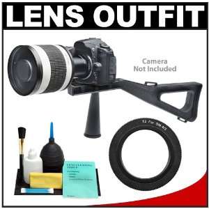  Rokinon 500mm Multi Coated Mirror Lens with 2x 