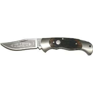  Boker Folding Hunter 3 1/8 Carbon Steel Blade, Jigged 