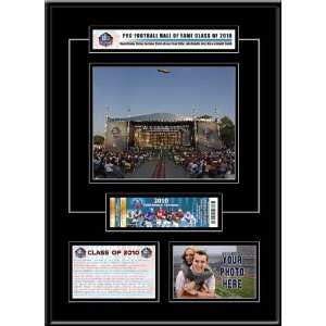  2010 Hall of Fame Game Ticket Frame Jr. Enshrinement Stage 