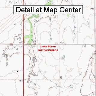   Map   Lake Boren, Oklahoma (Folded/Waterproof)