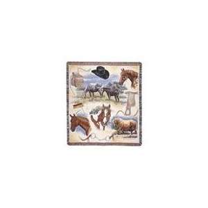  Western Flavor Horse Theme Tapestry Throw 50 x 60