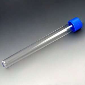 Test Tube with Attached Red Screw Cap, 16 x 150mm (20mL), PS, STERILE 