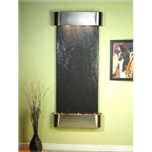 Inspiration Falls Rock Wall Waterfall with Stainless Steel Frame 